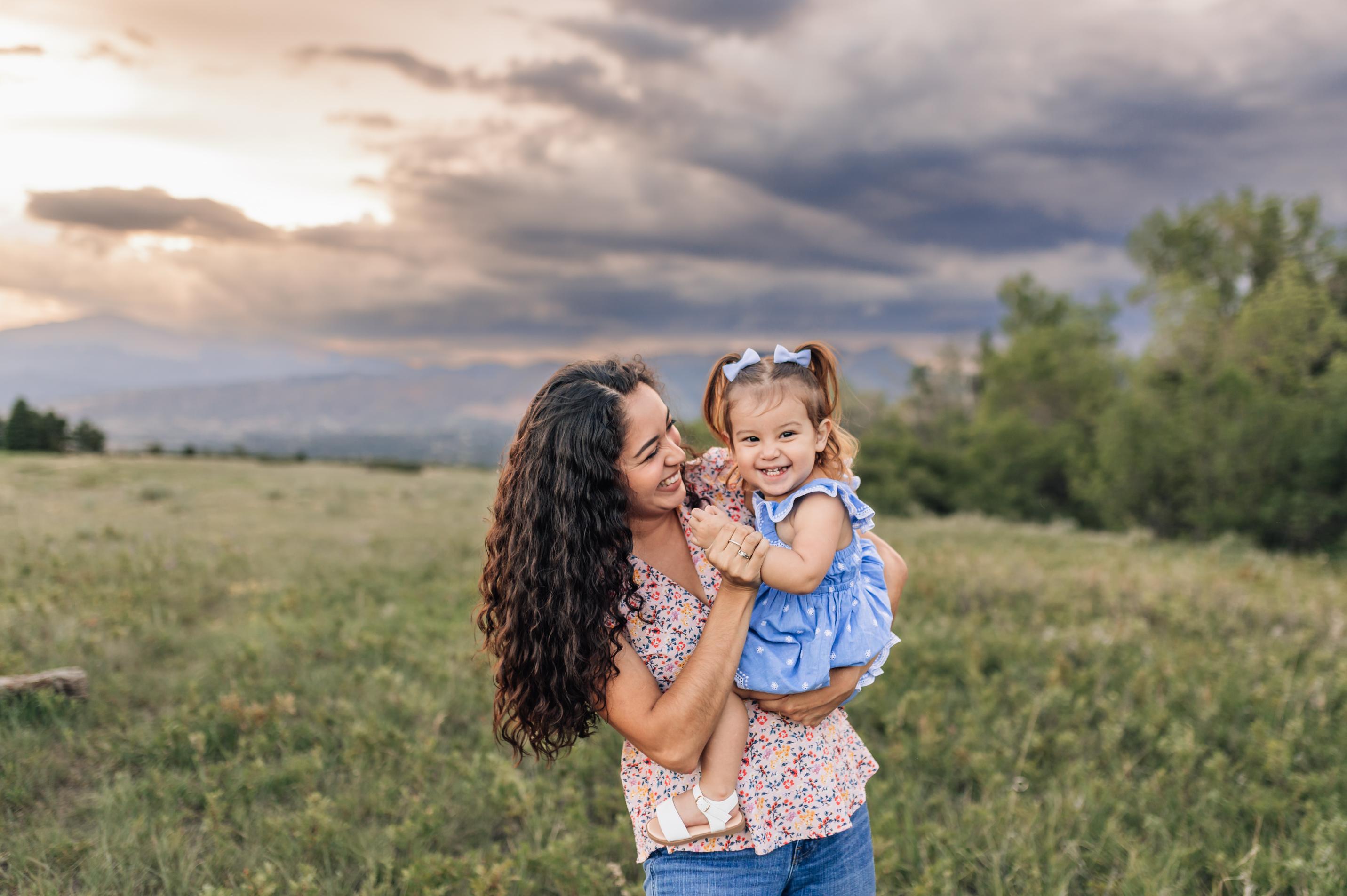 My best friend loving my small human